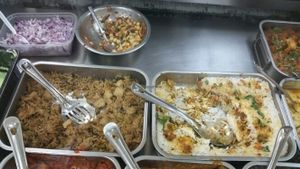 Spiced veg rice at Pooja Sweets and Savories in Cardiff