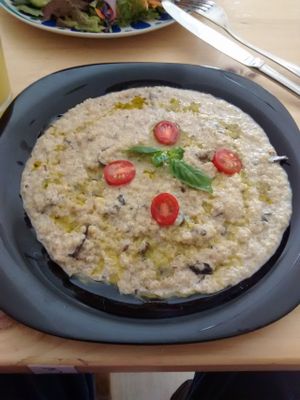 Quinotto de hongos at La Chakra in Lima