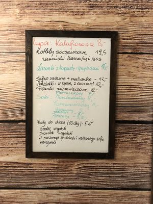 Unfortunately menu only in polish (understandable) and with no mention what is vegan   at Wegechatka in Cieszyn