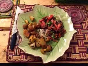 Vegan lomo saltado @ El Jardin del Jazmin en Lima at El Jardín de Jazmín in Lima