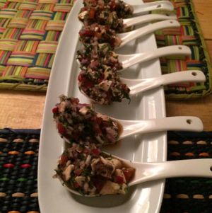 Champiñones a la chalaca at El Jardín de Jazmín in Lima