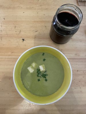 Brócoli soup  at El Jardín de Jazmín in Lima