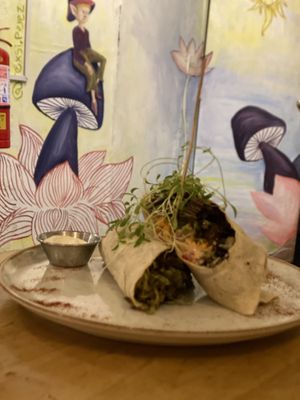 Burrito with falafel   at El Jardín de Jazmín in Lima