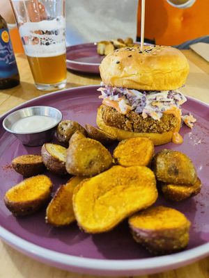 Crunchy burger  at El Jardín de Jazmín in Lima