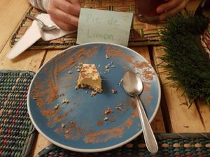 Pie de Limon (eating was more important than taking a picture, sorry :) at El Jardín de Jazmín in Lima