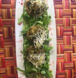 Stuffed artichokes  at El Jardín de Jazmín in Lima