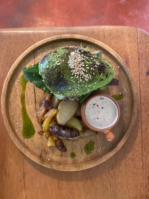 Palta burger  at El Jardín de Jazmín in Lima