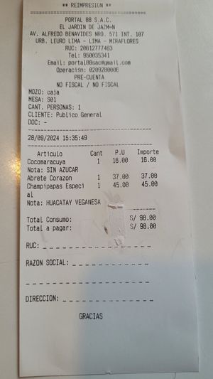  at El Jardín de Jazmín in Lima