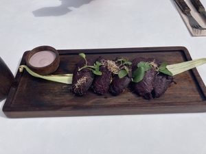 Empanadas  at El Jardín de Jazmín in Lima