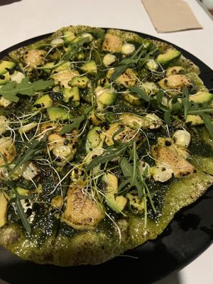 Vegan pizzaa  at El Jardín de Jazmín in Lima