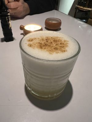 Vegan Pisco sour   at El Jardín de Jazmín in Lima