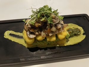 potato, avocado, mushrooms   at El Jardín de Jazmín in Lima