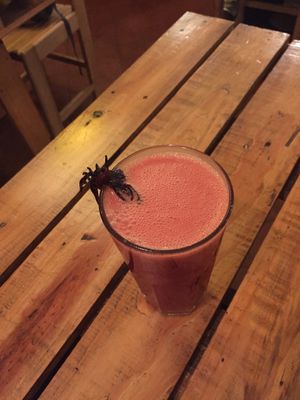Juice (forgot the flavor, sorry 🙈) at El Jardín de Jazmín in Lima