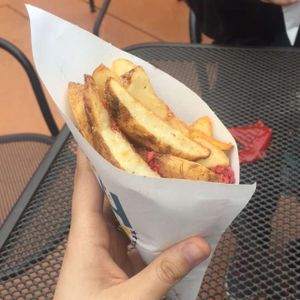 Fries with veggie bacon bits at 3 Potato 4 in Pleasanton