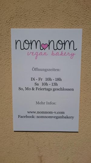 info at NomNom Vegan Bakery in Vienna