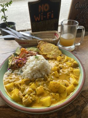 vegan guatita  at Mishqui Quinde Sweet Hummingbird in Mindo