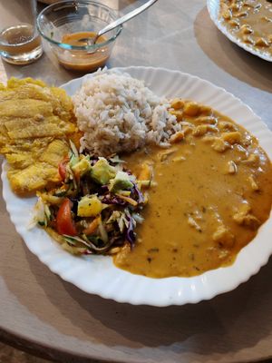 Peanut curry thing at Mishqui Quinde Sweet Hummingbird in Mindo