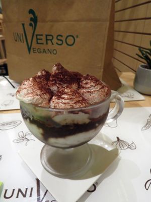 Tiramisu at Universo Vegano in Florence