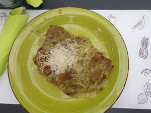 Pesto lasagne at Universo Vegano in Florence