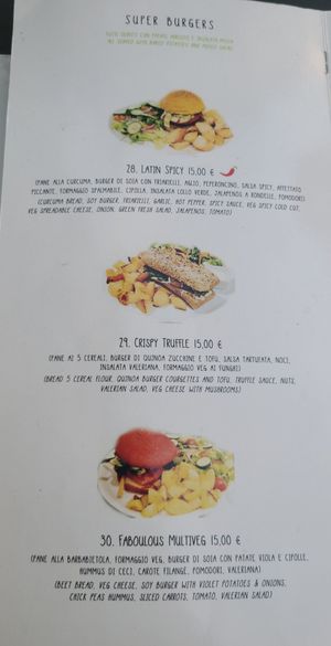 Menu 4 at Universo Vegano in Florence