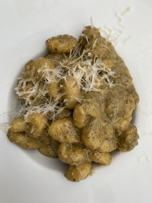 vegan & gf gnocchi w/ pesto at Universo Vegano in Florence