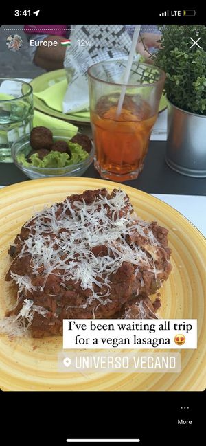 Vegan lasagna  at Universo Vegano in Florence