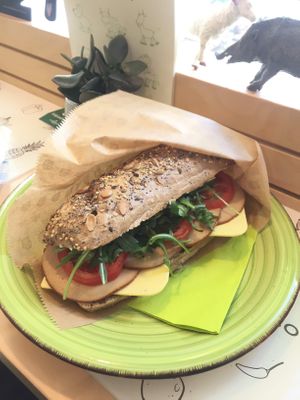 Delicious herbed sandwich #Veganuary at Universo Vegano in Florence