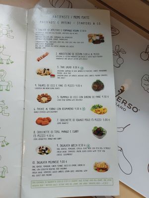 Antipasti at Universo Vegano in Florence