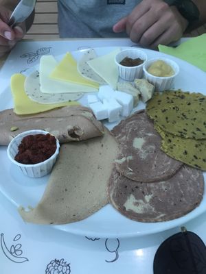 Vegan deli platter  at Universo Vegano in Florence