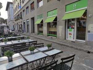 Outside at Universo Vegano in Florence