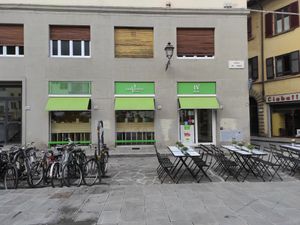 Outside at Universo Vegano in Florence
