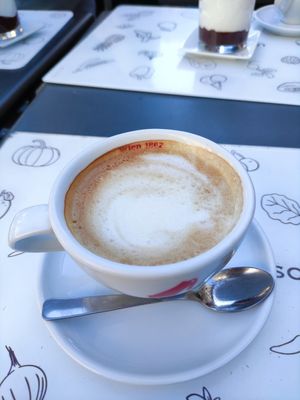 Cappuccino di soia at Universo Vegano in Florence