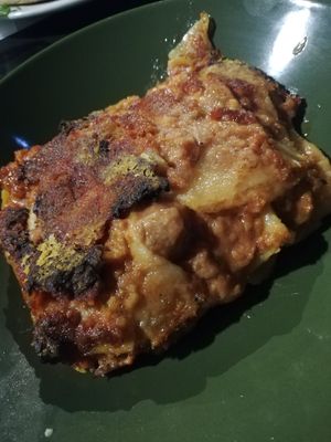 Lasagne at Universo Vegano in Florence