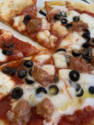 ‘Nduja pizza   at Universo Vegano in Florence