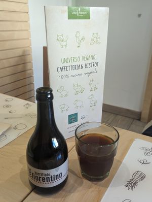 Yes, they have vegan beer 🍺 at Universo Vegano in Florence