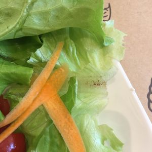 salad not washed! at Universo Vegano in Florence