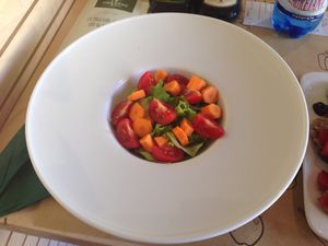 Side salad at Universo Vegano in Florence