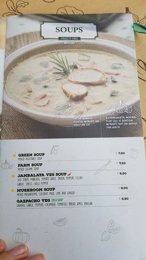 menu at Universo Vegano in Florence