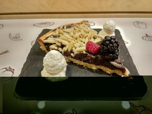 cake at Universo Vegano in Florence