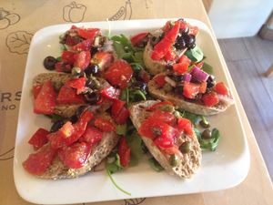 bruschetta  at Universo Vegano in Florence