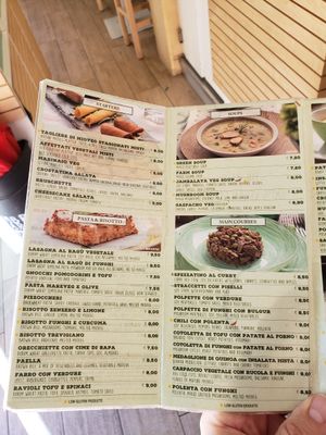 English menu 2/4 at Universo Vegano in Florence