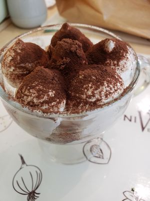 Tiramisu at Universo Vegano in Florence