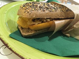 Hotdog at Universo Vegano in Florence