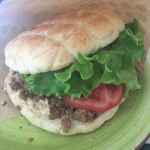 Vegan kebab €8 - bread, smokey soy strips, Thai sauce, tomato, onion, green salad  at Universo Vegano in Florence