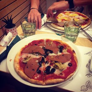 Pizza at Universo Vegano in Florence
