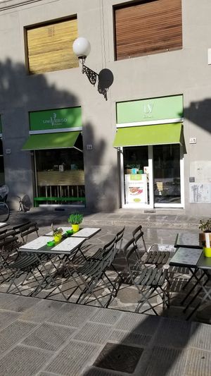 Corner shop at Universo Vegano in Florence