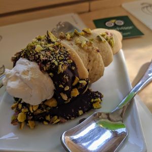 Cream horn at Universo Vegano in Florence