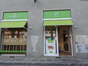 The front of the store at Universo Vegano in Florence
