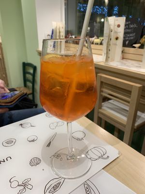 Aperol spritz at Universo Vegano in Florence