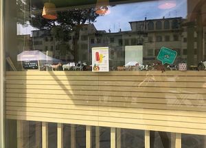 Outside  at Universo Vegano in Florence